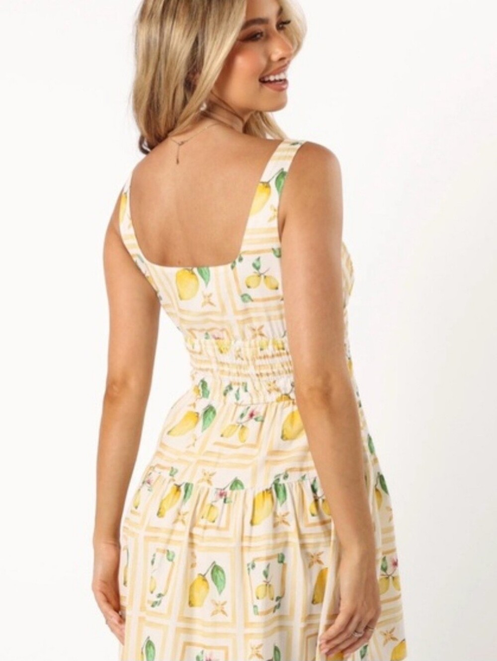 Petal & Pup Lemon Print Smocked Sundress - Picture 10 of 12